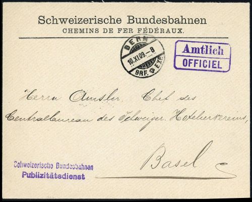 1909, Schweiz, Brief
