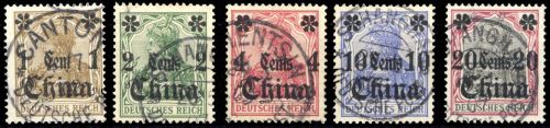 1905, Deutsche Auslandspost China, 28-32, gest.