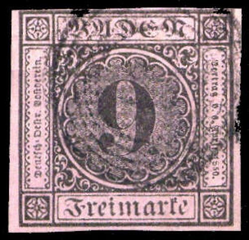 1851, Altdeutschland Baden, 4 b, gest.