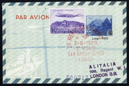 1959, San Marino, LF 7, 618, Brief