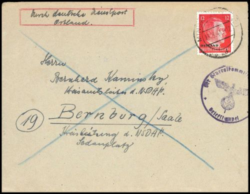1944, Deutsche Besetzung II. WK Ostland, 20, Brief