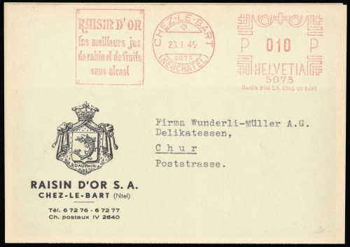Schweiz, Brief