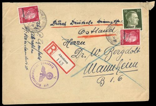 1943, Deutsche Besetzung II. WK Ostland, 8 (2), 14, Brief