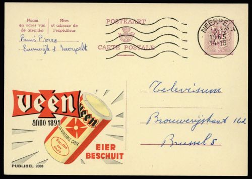 1965, Belgien, P 319 II, Brief