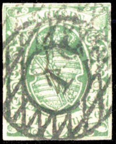 1851, Altdeutschland Sachsen, 2 II a, gest.
