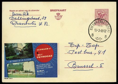 1969, Belgien, P 320 IV, Brief