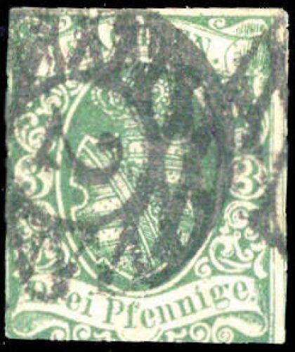 1851, Altdeutschland Sachsen, 2 II a, gest.