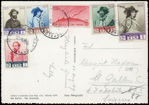 1949, San Marino, 434 u.a., Brief