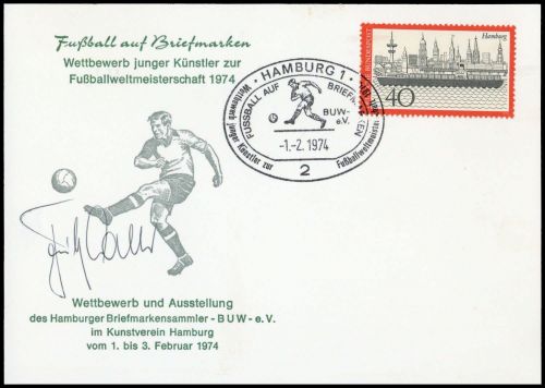 1974, Sport u. Spiel,Fussball,Berühmte Spieler, Brief