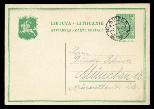 1935, Litauen, P 20 I, Brief