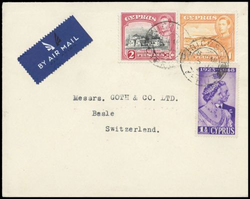 1949, Zypern, 157 u.a., Brief