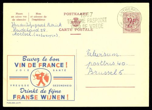 1967, Belgien, P 319 II, Brief