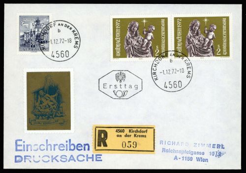 1972, Österreich, 1114, 1405 (2), FDC