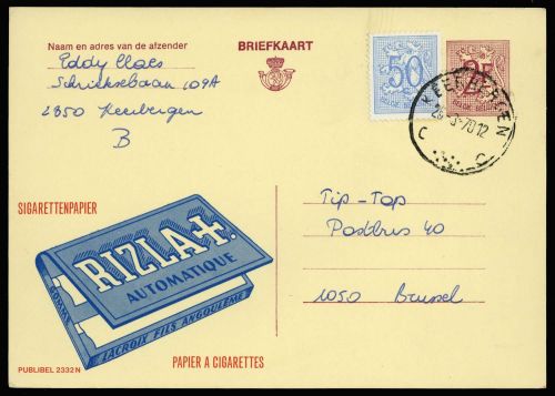 1970, Belgien, P 320 IV, Brief