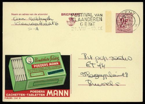 1969, Belgien, P 325 IV, Brief
