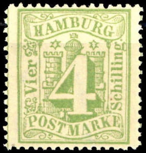 1864, Altdeutschland Hamburg, 16 a, **