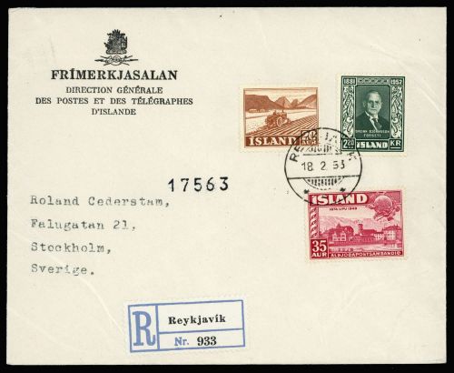 1953, Island, 282 u.a., Brief