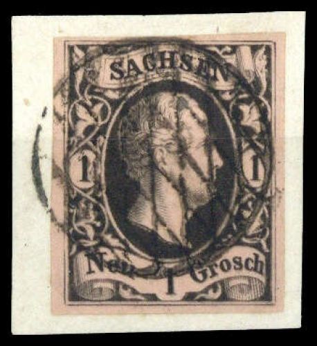 1851, Altdeutschland Sachsen, 4, Briefst.