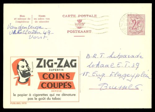 1968, Belgien, P 319 II, Brief