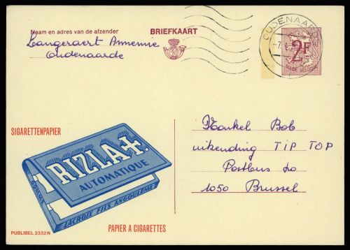 1971, Belgien, P 325 IV, Brief