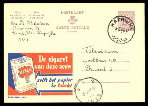 1966, Belgien, P 319 II, Brief