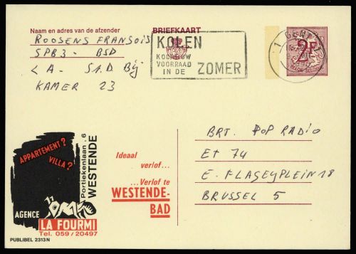 1969, Belgien, P 320 IV, Brief