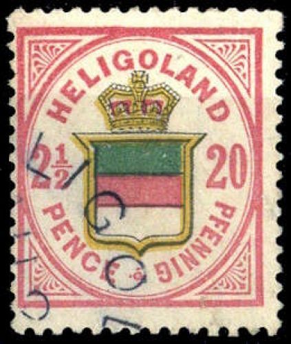 1876, Altdeutschland Helgoland, 18 c, gest.