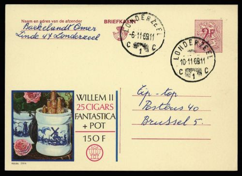 1969, Belgien, P 320 IV, Brief