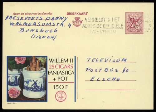 1968, Belgien, P 320 IV, Brief