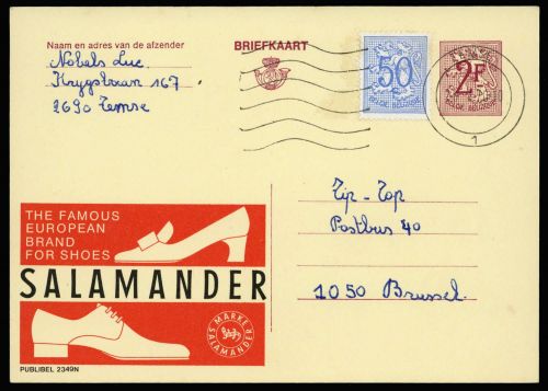 1970, Belgien, P 320 IV, Brief