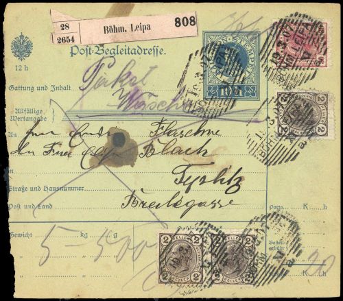 1907, Österreich, 120 (3), 138, Brief