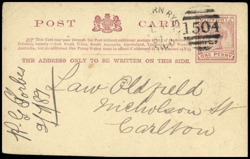 1887, Victoria, P 8, Brief