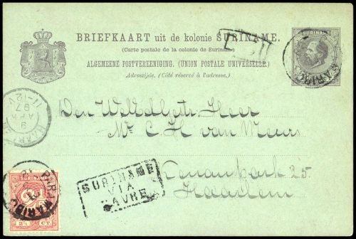 1888, Surinam, P 8, 24, Brief