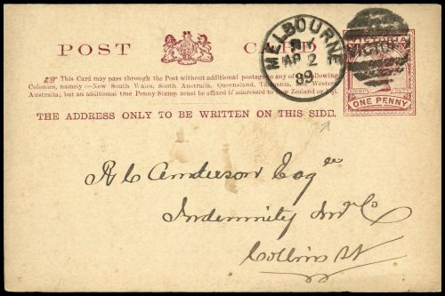 1887, Victoria, P 8, Brief