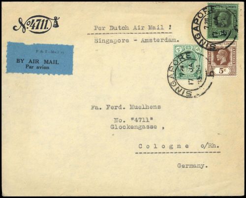 1923, Malaiische Staaten Straits Settlements, 185 u.a., Brief