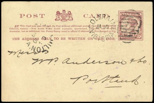 1887, Victoria, P 8, Brief