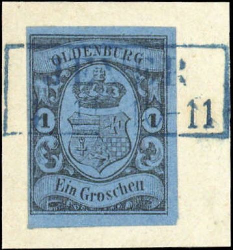 1859, Altdeutschland Oldenburg, 6, Briefst.