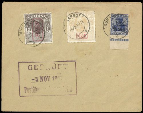 1917, Deutsche Besetzung I. WK Rumänien, 2, ZZ 6-7, Brief