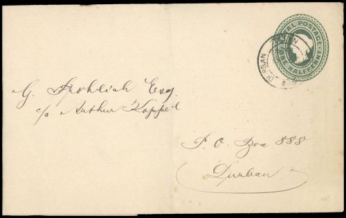 1901, Natal, U 1 B, Brief
