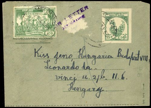 1954, Birma, 144 u.a., Brief