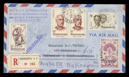1943, Madagaskar, 402 (2) u.a., Brief