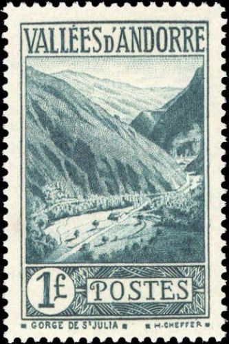 1932, Andorra Französische Post, 39, *