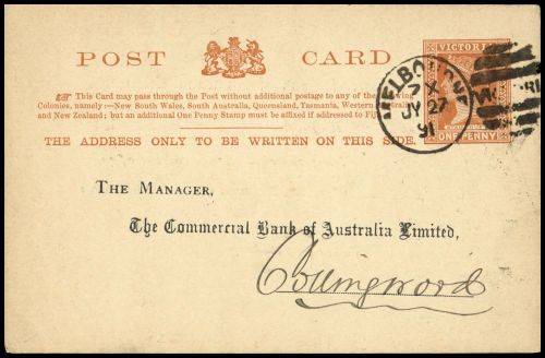 1890, Victoria, P 11 b, Brief