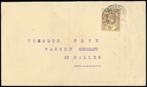 1913, Goldküste, 66, Brief
