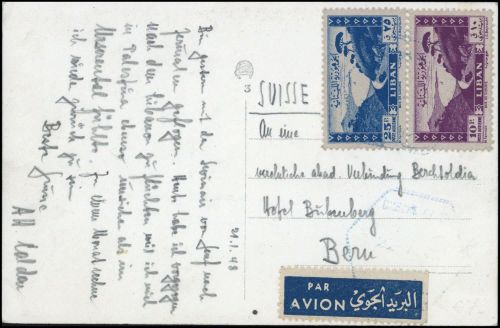 1947, Libanon, 362, 365, Brief