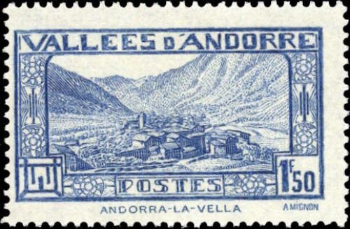 1932, Andorra Französische Post, 41, *