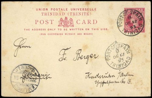 1884, Trinidad und Tobago, P 3, Brief