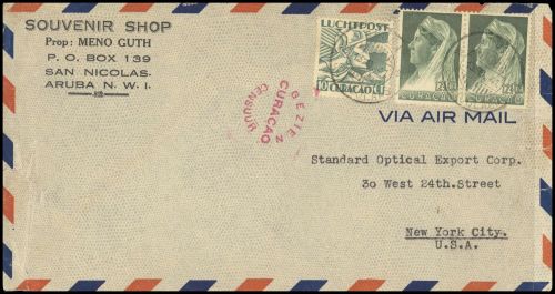 1931, Curacao, 108, 150 (2), Brief