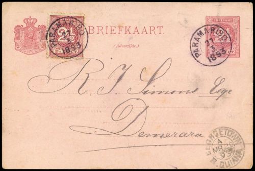 1890, Surinam, 24, Brief
