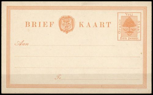 1884, Oranjefreistaat, P 1, Brief